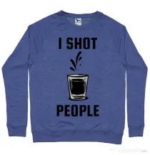 Bluza ADLER barbat I shot people Albastru melanj