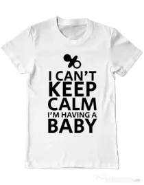 Tricou ADLER barbat I am having a baby Alb