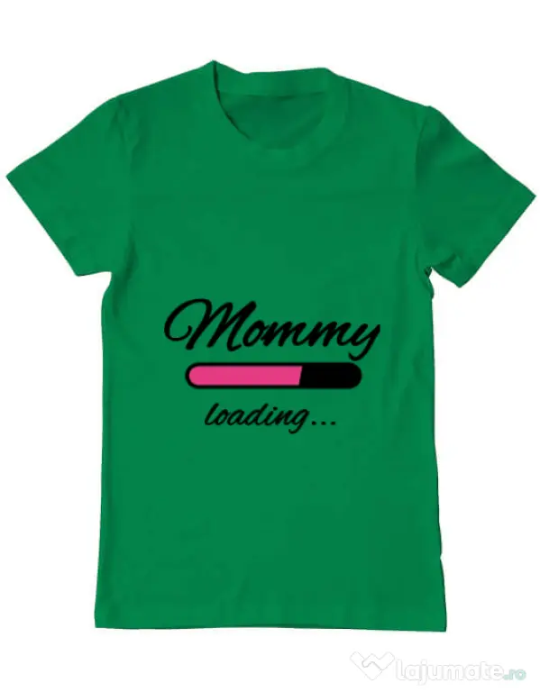 Tricou ADLER barbat Mommy loading Verde mediu
