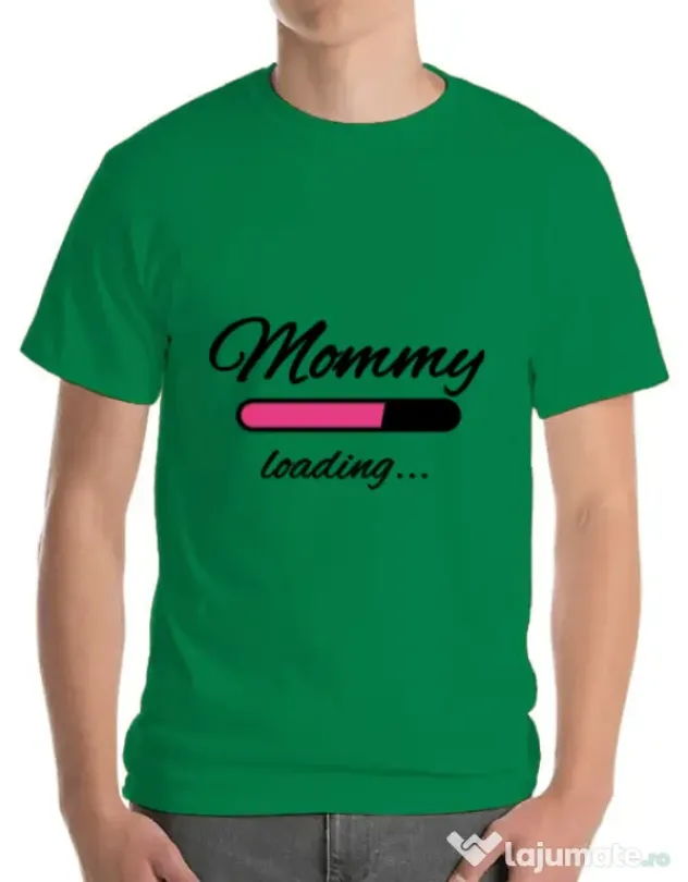 Tricou ADLER barbat Mommy loading Verde mediu