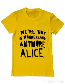 Tricou ADLER barbat Not in wonderland Galben