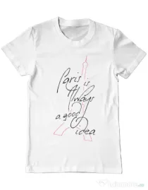 Tricou ADLER barbat Always paris Alb