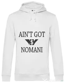 Hoodie barbat cu gluga Ain t got nomani Alb