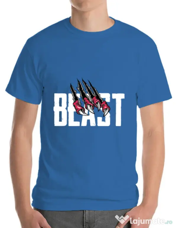 Tricou ADLER barbat Beast Albastru azuriu