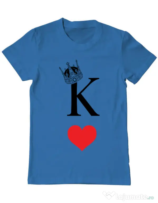 Tricou ADLER barbat Fancy King Albastru azuriu