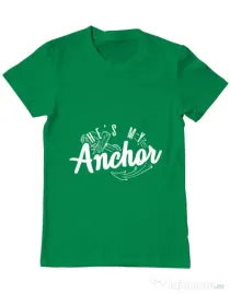 Tricou ADLER barbat He s my anchor Verde mediu
