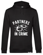 Hoodie barbat cu gluga Partners in crime 2 Negru
