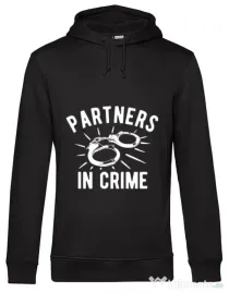Hoodie barbat cu gluga Partners in crime 2 Negru