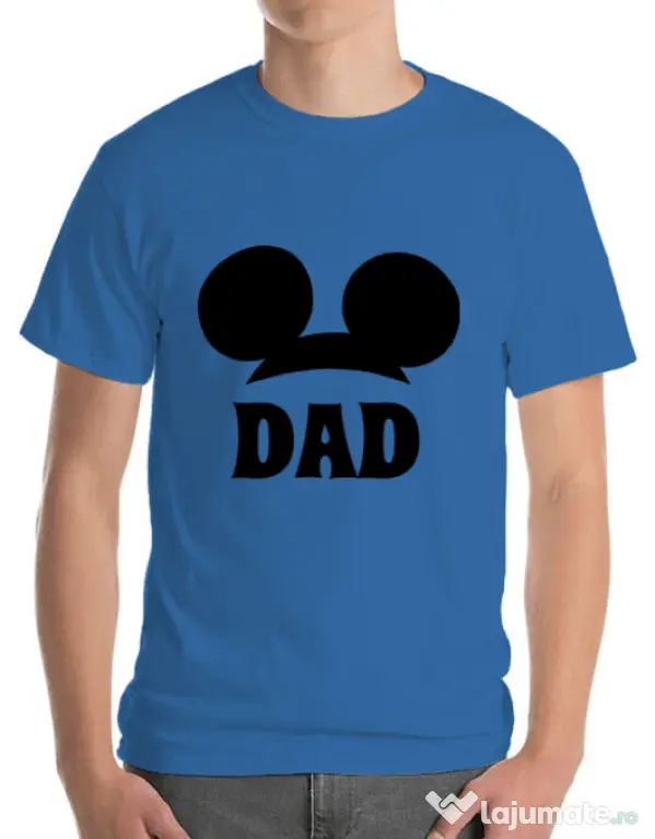 Tricou ADLER barbat Mouse dad Albastru azuriu