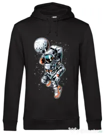 Hoodie barbat cu gluga Astronaut Negru