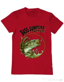Tricou ADLER barbat Bass jumpers drop a line Rosu
