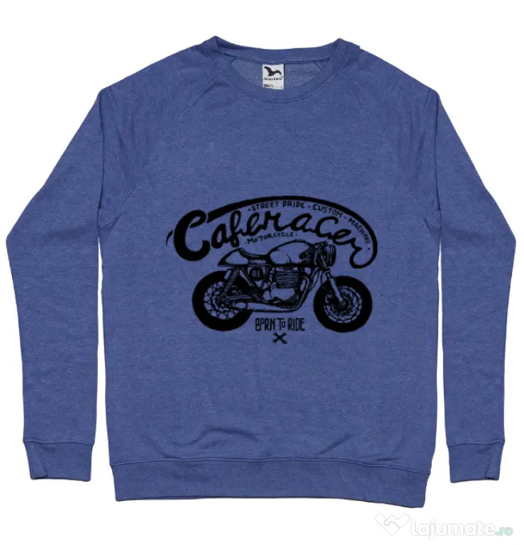 Bluza ADLER barbat Caferacer Albastru melanj