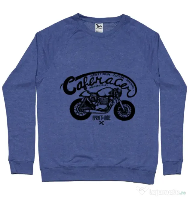 Bluza ADLER barbat Caferacer Albastru melanj