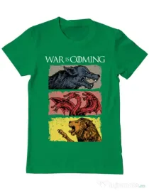 Tricou ADLER barbat War is coming Verde mediu