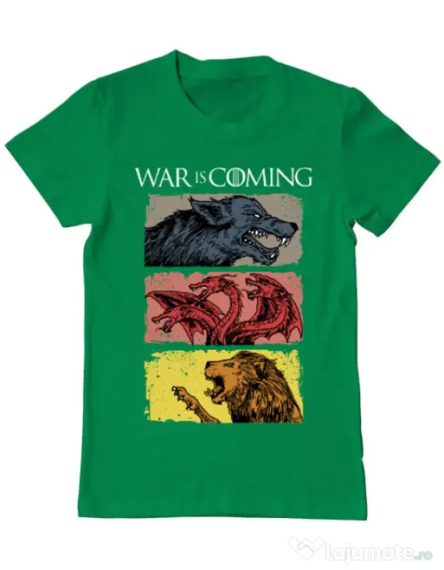 Tricou ADLER barbat War is coming Verde mediu