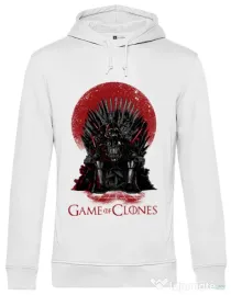 Hoodie barbat cu gluga Game of Clones Alb