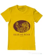 Tricou ADLER barbat Hear me roar Galben