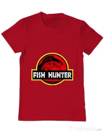 Tricou ADLER barbat Fish hunter Rosu