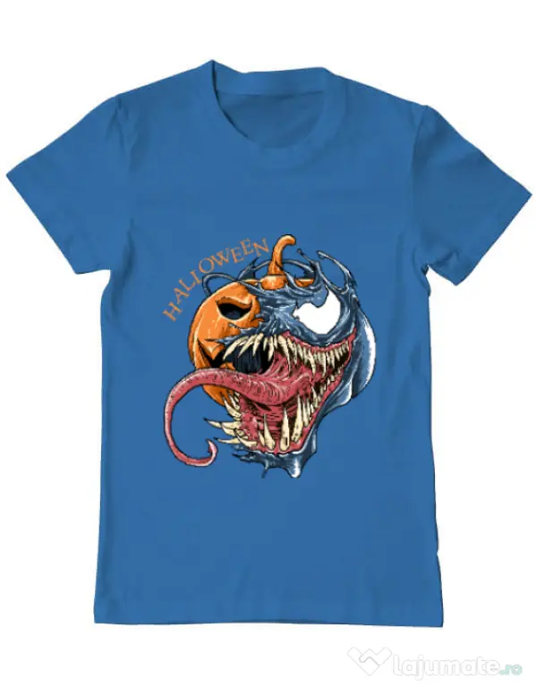 Tricou ADLER barbat Halloween Venom Albastru azuriu