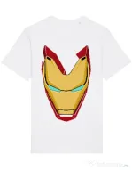 Tricou STANLEY STELLA barbat Iron man mask Alb