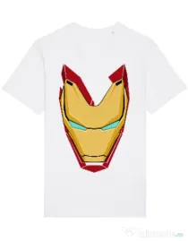 Tricou STANLEY STELLA barbat Iron man mask Alb