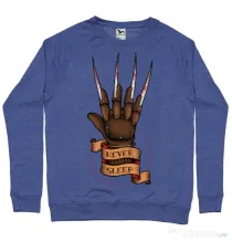 Bluza ADLER barbat Never sleep Albastru melanj