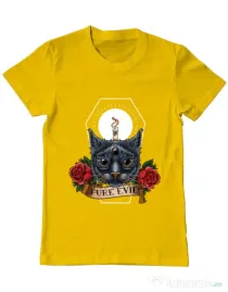 Tricou ADLER barbat Pure evil Galben