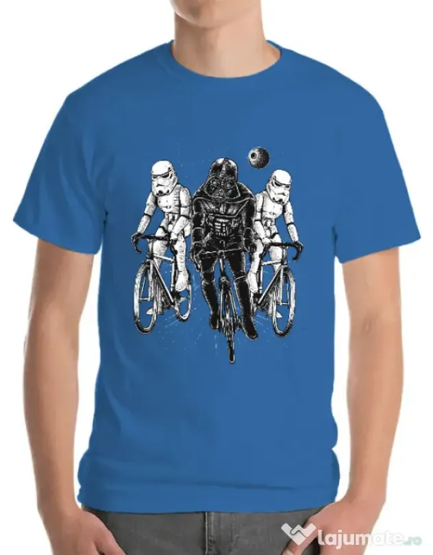Tricou ADLER barbat Star bikers Albastru azuriu