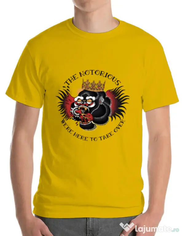 Tricou ADLER barbat The notorious Galben