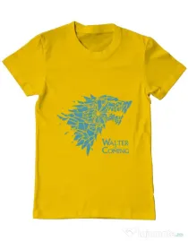 Tricou ADLER barbat Walter is coming Galben