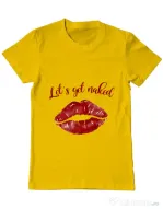 Tricou ADLER barbat Lets get naked Galben
