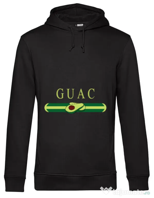 Hoodie barbat cu gluga Guac Negru