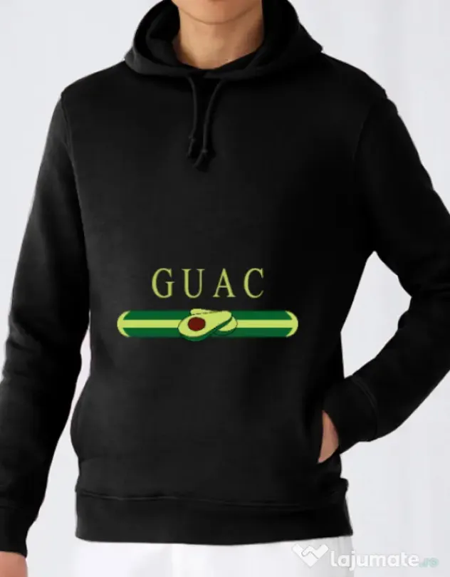 Hoodie barbat cu gluga Guac Negru