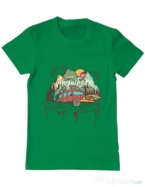 Tricou ADLER barbat Adventure Verde mediu