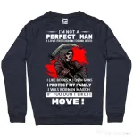Bluza ADLER barbat I am not a perfect man Denim inchis