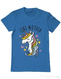 Tricou ADLER barbat Like mother Albastru azuriu
