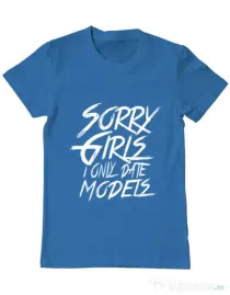 Tricou ADLER barbat Sorry girls Albastru azuriu