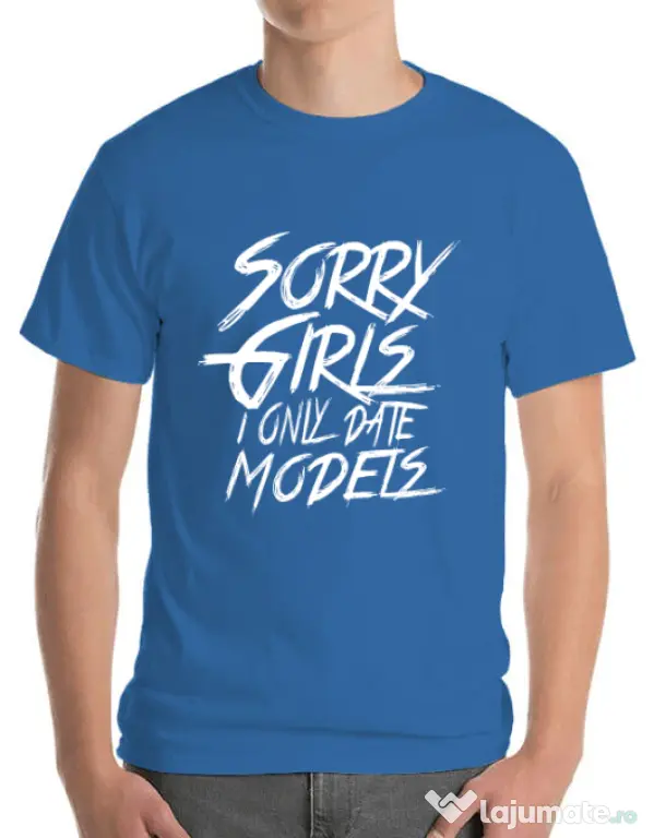 Tricou ADLER barbat Sorry girls Albastru azuriu