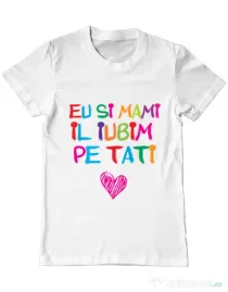 Tricou ADLER barbat Il iubim pe tati Alb