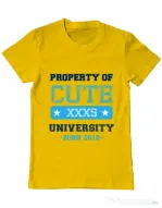 Tricou ADLER barbat Cute university Galben