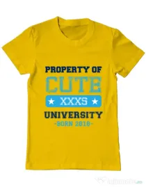 Tricou ADLER barbat Cute university Galben