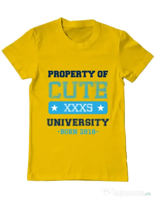 Tricou ADLER barbat Cute university Galben