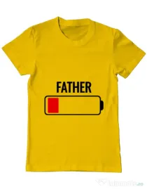 Tricou ADLER barbat Father battery Galben