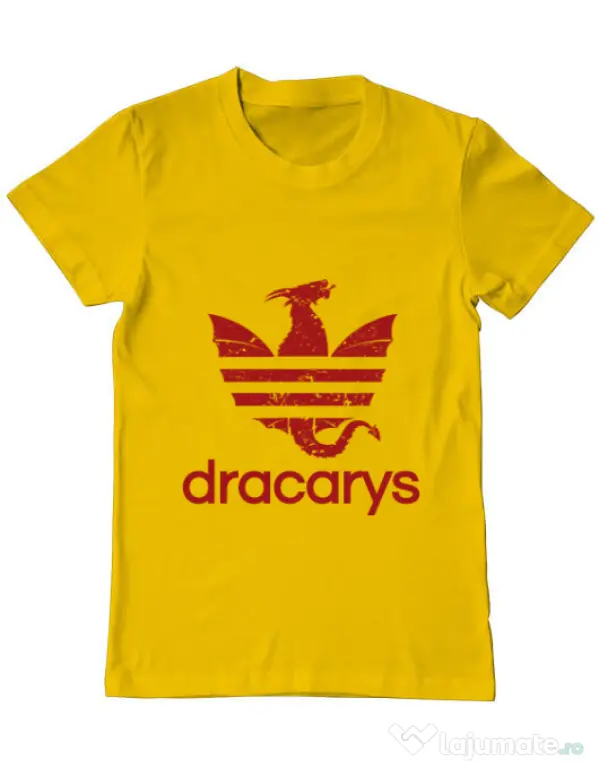 Tricou ADLER barbat Dracarys Galben
