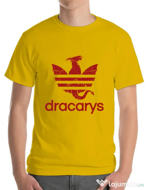 Tricou ADLER barbat Dracarys Galben