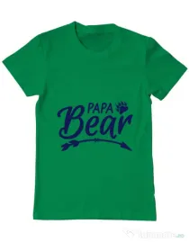 Tricou ADLER barbat Papa bear Verde mediu