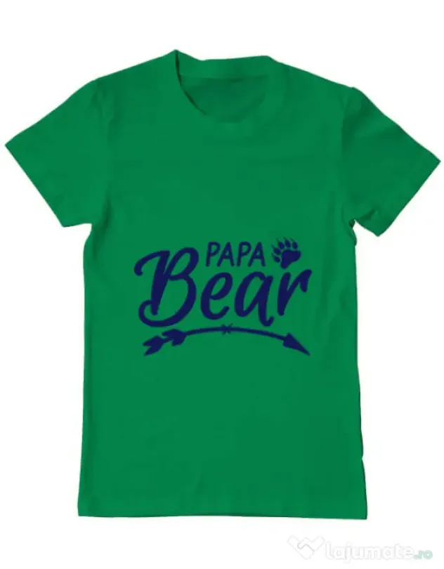 Tricou ADLER barbat Papa bear Verde mediu