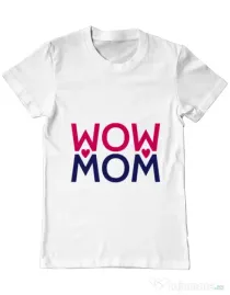 Tricou ADLER barbat Wow mom Alb