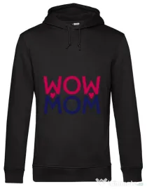 Hoodie barbat cu gluga Wow mom Negru