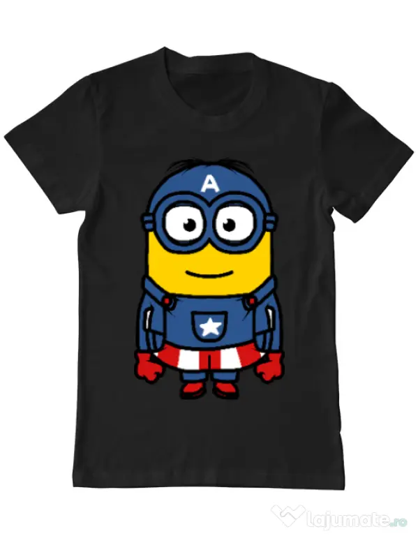 Tricou ADLER barbat Captain minion Negru
